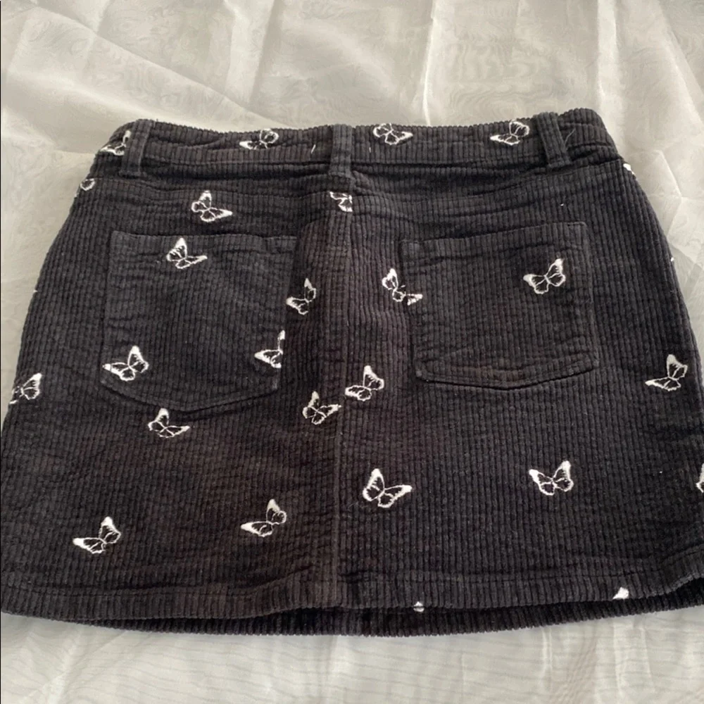 RSQ Gray A-Line Mini Skirt Crduroy Casual